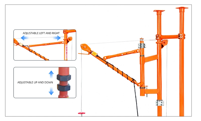 Double-Column Folding Jib Crane